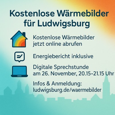 Ludwigsburg bietet kostenlose Wärmebilder und digitale Energiesprechstunde